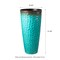 31"H Set of 4 Oversized Honeycomb Textured Turquoise Tall Plastic Planter